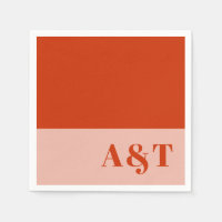 Bold Minimalist Orange Pink Wedding