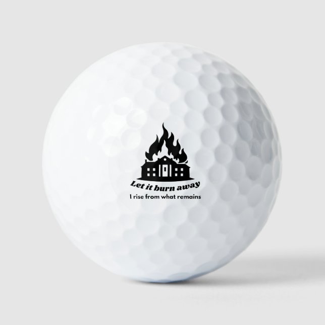 Bold Minimalist Quote Golf Ball–Strength & Renewal Golf Balls (Front)