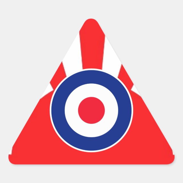Bold MOD Target Roundel on Burst Japan Triangle Sticker (Front)
