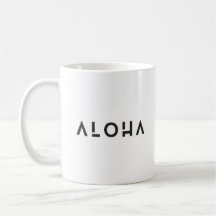 Bold, Modern "Aloha" Graphic Mug