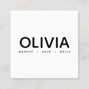 Bold Modern Black White Typography Business Card