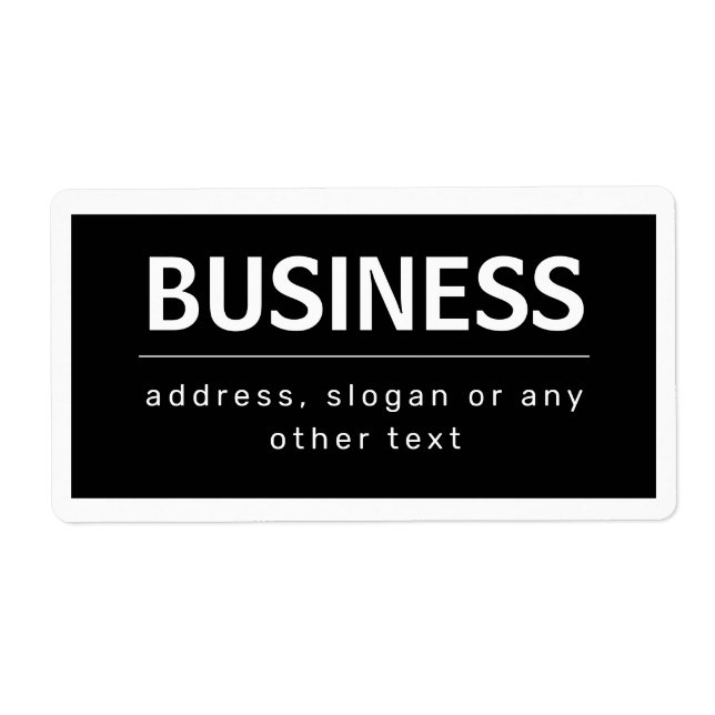 Bold Modern Brand or Business Name | Black & White (Front)