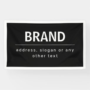Bold Modern Brand or Business Name Black & White Banner