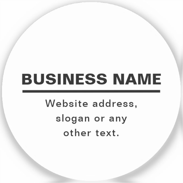 Bold Modern Business Name Template | B&W (Front)