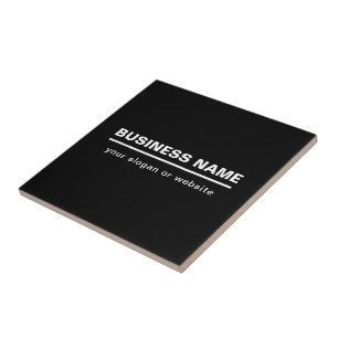 Bold Modern Business Name Template   B&W Ceramic Tile