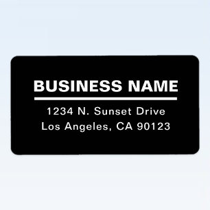 Bold Modern Business Name Template   B&W Label