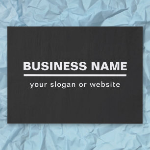 Bold Modern Business Name Template   B&W Tissue Paper