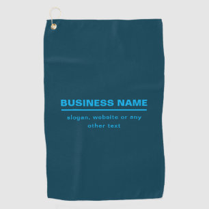 Bold Modern Business Name Template Blue Golf Towel