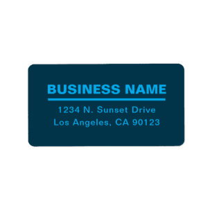 Bold Modern Business Name Template   Blue Label