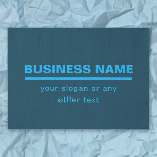 Bold Modern Business Name Template   Blue Tissue Paper