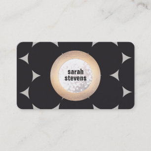 Bold, Modern Circle Pattern Fashion and Beauty Business Card