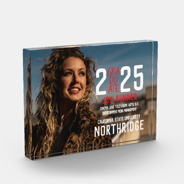 Bold Modern Class of 2025 Graduation Photo Block (Left)