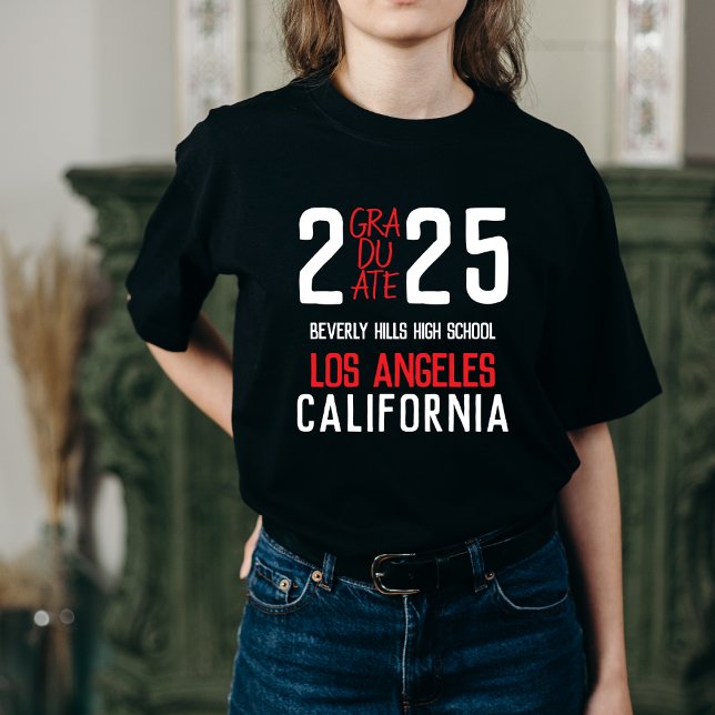 Bold Modern Class of 2025 Graduation T-Shirt (Creator Uploaded)