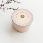 Bold Modern Coral Merry Christmas Gift Classic Round Sticker<br><div class="desc">Send warm wishes this holiday season with this unique and cute, bold modern coral Merry Christmas gift classic round sticker. Its simple and minimalist design features boho-inspired elements in light pink, pastel coral, sage green, blush, and peach hues. Celebrating the festive spirit of December, this design brings a cheerful and...</div>