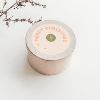 Bold Modern Coral Merry Christmas Gift