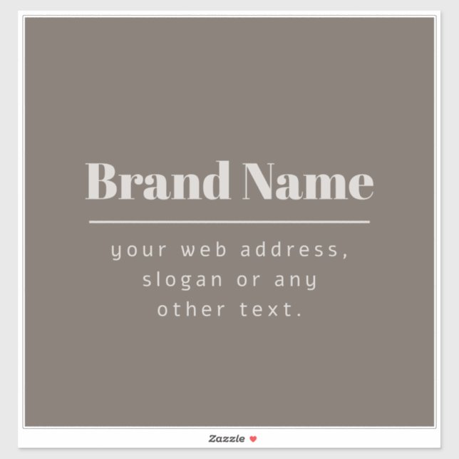 Bold Modern Dark & Light Beige Brand or Business (Sheet)