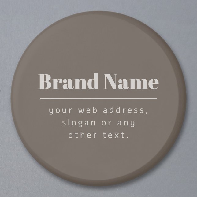 Bold Modern Dark & Light Beige Brand or Business Magnet (Creator Uploaded)
