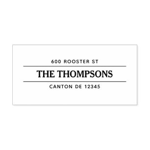 Bold Modern Design Return Address Self-inking Stamp