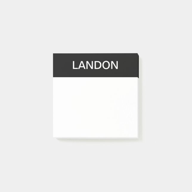 Bold Modern Editable Text Post-it Notes (Front)