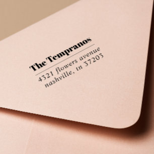 Bold Modern Elegant family name serif wedding Self-inking Stamp