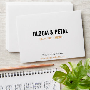 Bold Modern Flower Studio Business Envelope