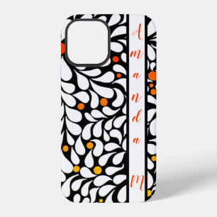 Bold modern flowers with warm ombre canvas print iPhone 12 case