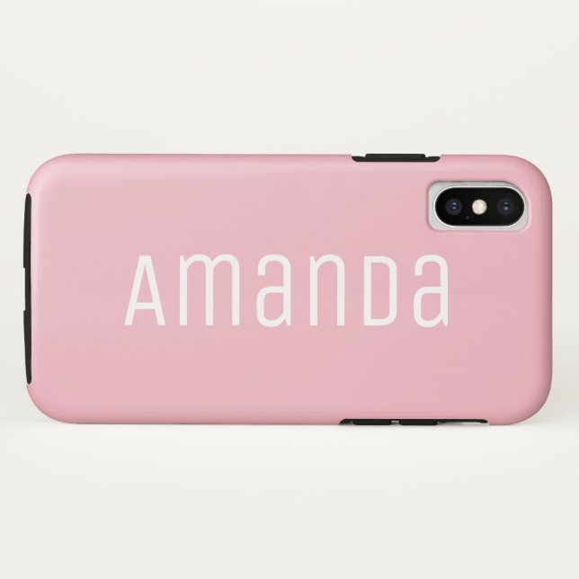 Bold Modern Font Pink Case-Mate iPhone Case (Back (Horizontal))