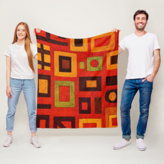 Bold Modern Geometric Fleece Blanket