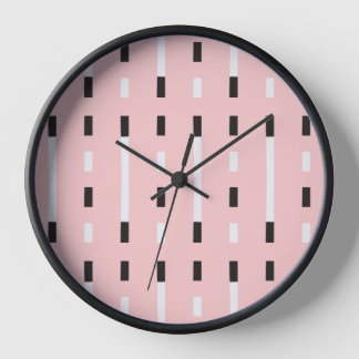 Bold & Modern Memphis Style Black,White,Pink Clock