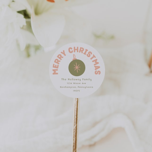 Bold Modern Merry Christmas Envelope Seals (Creator Uploaded)