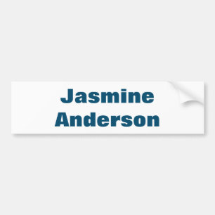 Bold Modern Minimalist Ocean Blue Colour Bumper Sticker