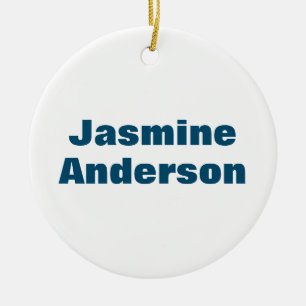 Bold Modern Minimalist Ocean Blue Colour Ceramic Ornament