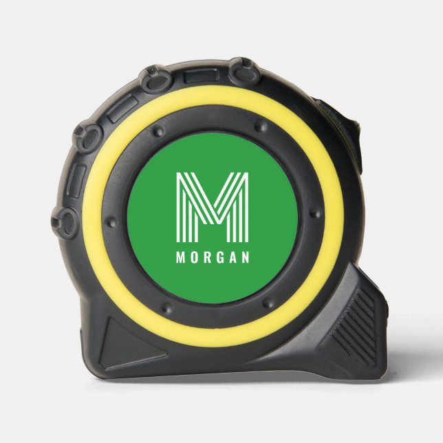 Bold Modern Monogram Name | Green 1 (Front)
