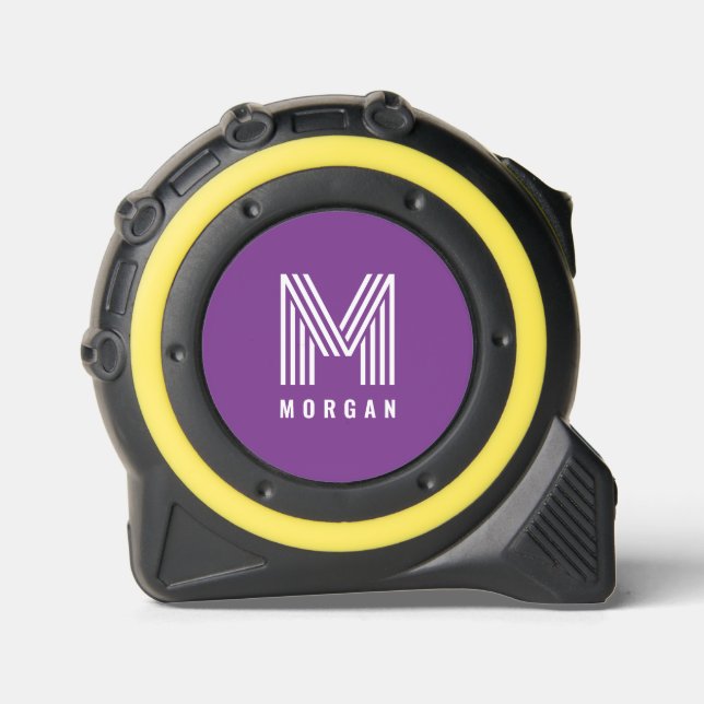 Bold Modern Monogram Name | Purple 1 (Front)