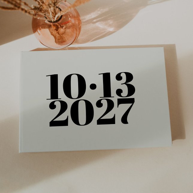 Bold Modern Off White Wedding Guest Book (Creator Uploaded)