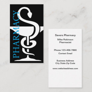 Bold Modern Pharmacy Theme Business Cards