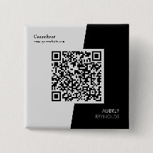 Bold Modern Professional QR Code Black And White
