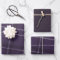 Bold modern purple plaid holiday