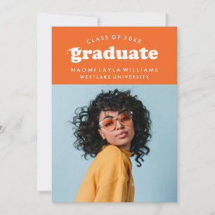 BOLD MODERN RETRO GRADUATE   GRADUATION INVITATION