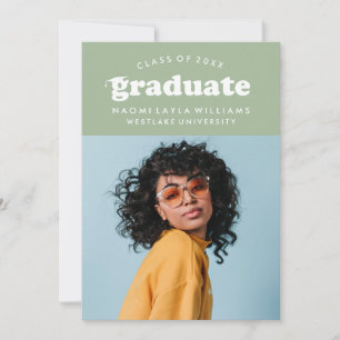 BOLD MODERN RETRO GRADUATE   GRADUATION INVITATION