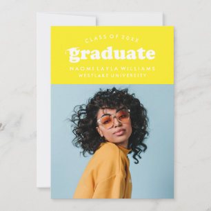 BOLD MODERN RETRO GRADUATE   GRADUATION INVITATION