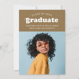 BOLD MODERN RETRO GRADUATE   GRADUATION INVITATION