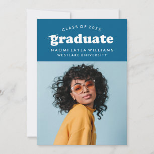 BOLD MODERN RETRO GRADUATE   GRADUATION INVITATION