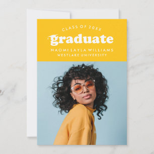 BOLD MODERN RETRO GRADUATE   GRADUATION INVITATION