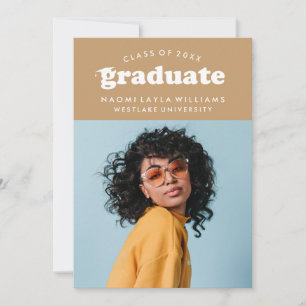 BOLD MODERN RETRO GRADUATE   GRADUATION INVITATION