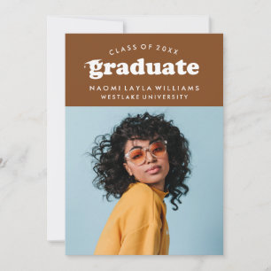 BOLD MODERN RETRO GRADUATE   GRADUATION INVITATION