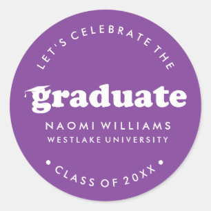 BOLD MODERN RETRO GRADUATE   GRADUATION STICKER