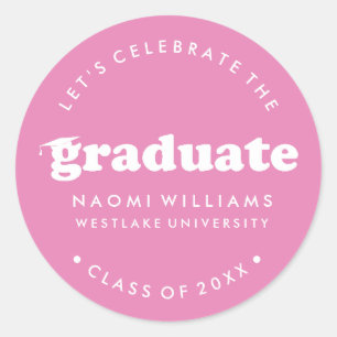 BOLD MODERN RETRO GRADUATE   GRADUATION STICKER