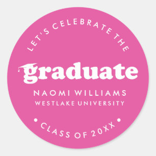 BOLD MODERN RETRO GRADUATE   GRADUATION STICKER