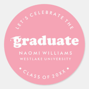 BOLD MODERN RETRO GRADUATE   GRADUATION STICKER
